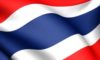 Flag of Thailand. Close up. Front view.